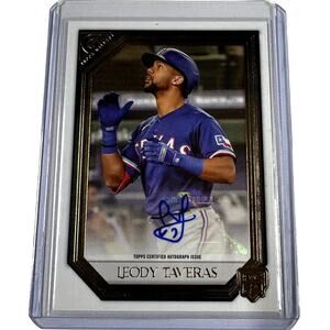 2021 Topps Gallery Rookies Autographs Leody Taveras Auto #RA-LT Texas Rangers